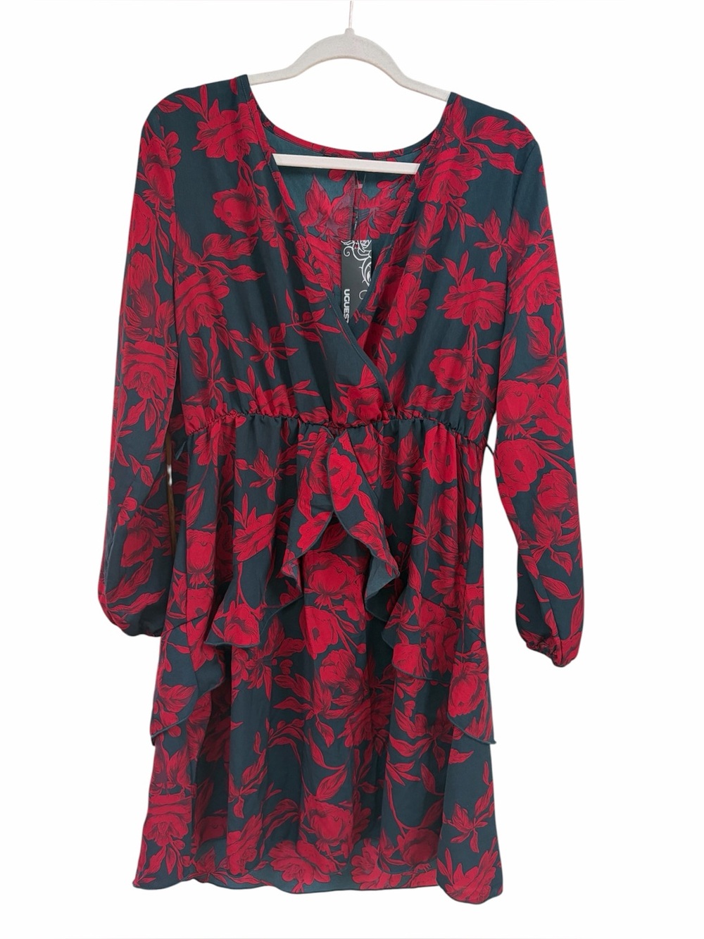 Women's Red Floral Dress